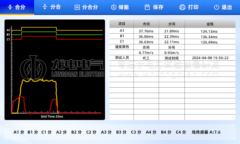 GKC 高壓開(kāi)關(guān)機(jī)械特性測(cè)試儀-重合閘測(cè)試